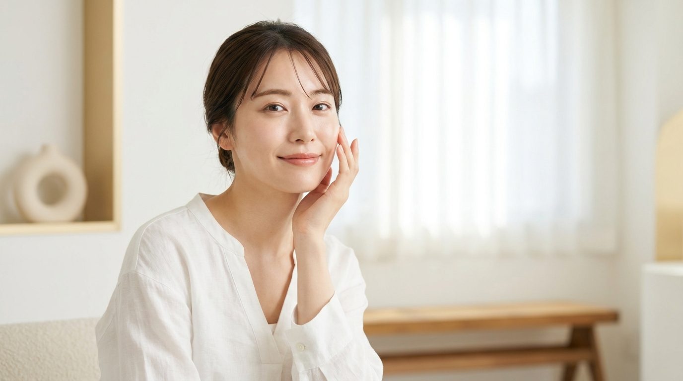 なめらかな素肌の女性
